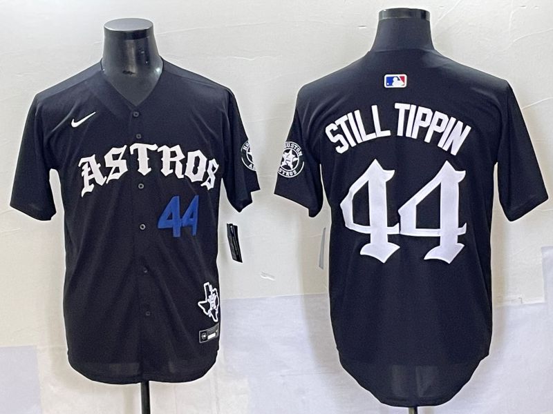 Men 2025 Houston Astros 44 Still Tippin Black Seven generations Joint Name Nike MLB Jersey style 2